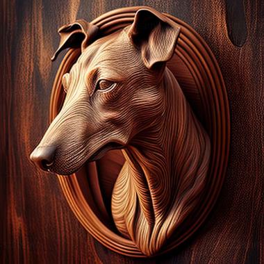 3D model Russian Greyhound dog (STL)